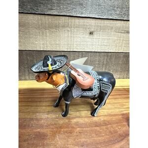 VTG Cow Parade Mooriachi Figurine Mariachi Mexico Guitar In Box